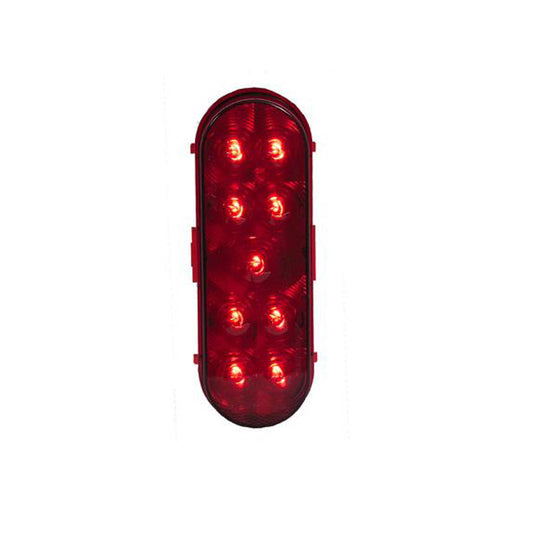 6" Oval Stop/Tail/Turn Light Red