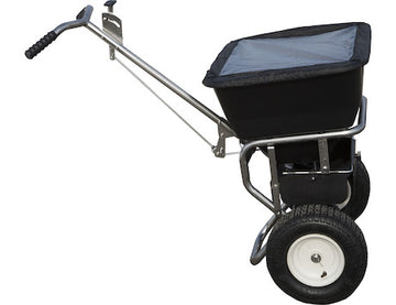 Saltdogg® Bulk Salt Walk Behind Broadcast Spreader with Black Powder-Coated Frame - 0