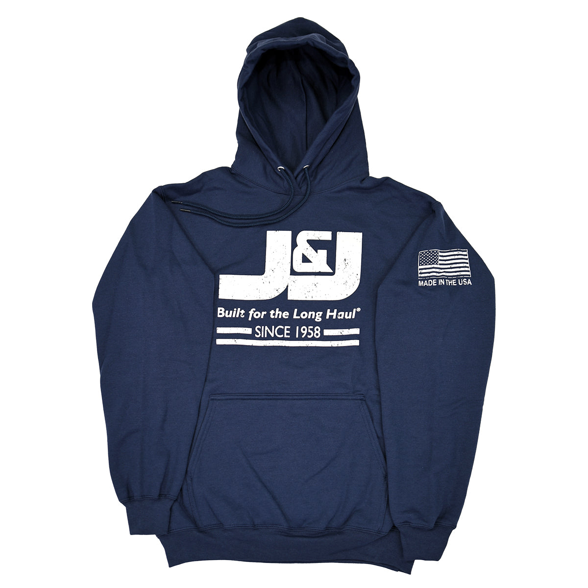 J&J Unisex Pullover Hooded Sweatshirt with Large Logo